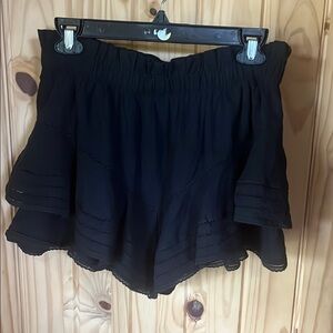 Aerie Black Ruffled Skort